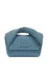 Jw Anderson Medium Twister - Raffia Top Handle Bag In Blue