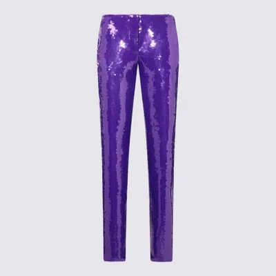 Laquan Smith Trousers In Purple