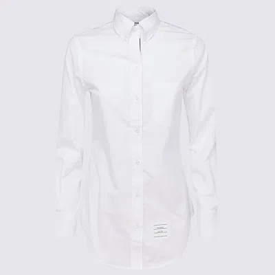Thom Browne Woman Shirt White Size 6 Cotton, Viscose