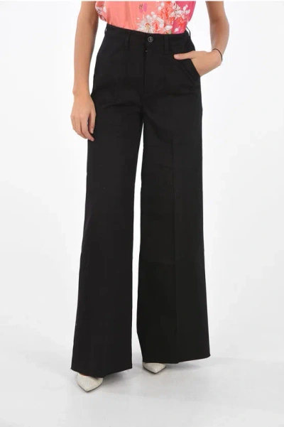 Department 5 Rale Mid-rise Waist Palazzo Pants In Black