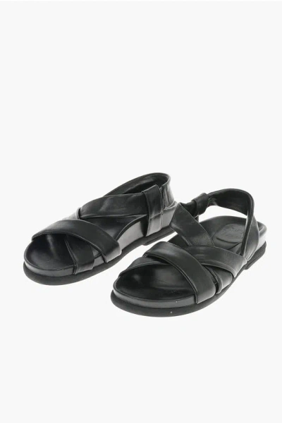 Ixos Leather Tokyo Sandals In Black