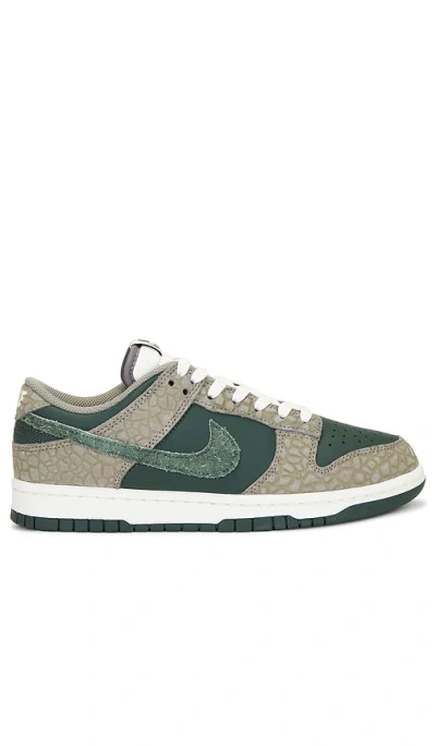 Nike Dunk Low Retro Prm Suede And Mesh-trimmed Leather Sneakers In Gray