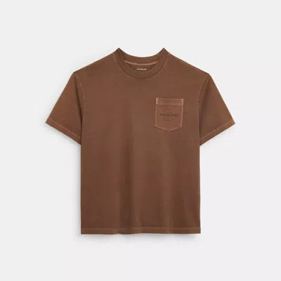 Coach Outlet Pocket T Shirt In Brown