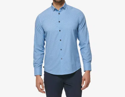 Mizzen + Main Leeward Neat No-tuck Stretch Performance Button-up Shirt In Blue