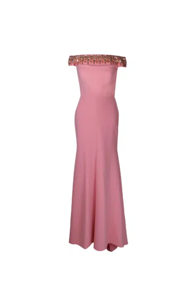 Jenny Packham Dress With Crystals In Pink