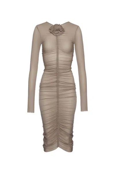 Magda Butrym Dress In Beige