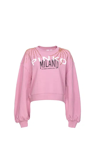 Pinko Sweatshirt In Pink
