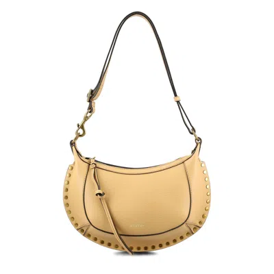 Isabel Marant Mini Moon Stud-embellished Leather Crossbody Bag In Brown