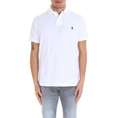 Polo Ralph Lauren Classic Embroidered Logo Polo Shirt In White