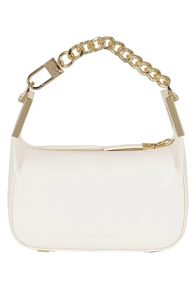 Elisabetta Franchi Events Vegan Leather Bag In Burro