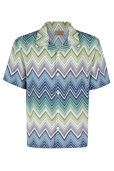Missoni Zigzag Short-sleeved Shirt In Multi