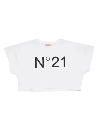 N°21 Kids' T恤 N° 21 儿童 颜色 白色 In White