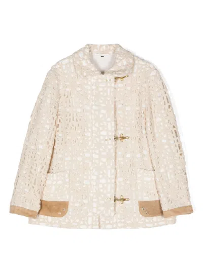 Fay Kids' 3 Ganci Coat In Neutrals