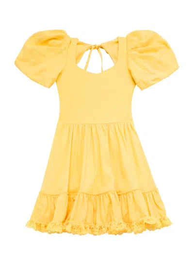 Little Peixoto Little Girl's & Girl's Logan Tiered Dress In Yellow