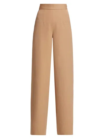 Sergio Hudson Tailored Wide-leg Trousers In Camel