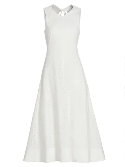 Proenza Schouler White Label Juno Broderie-anglaise Dress In Off White