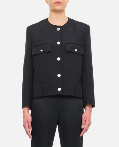 Khaite Cropped Laybin Jacket In Black