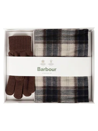 Barbour Tartan Scarf Glove Gift Set In Multicolour
