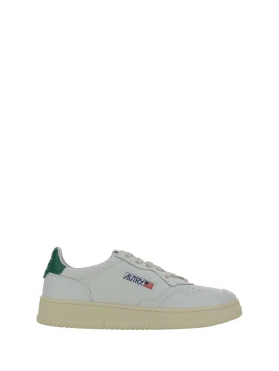 Autry White Medalist Sneakers In Wht/green