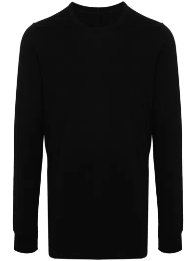 Rick Owens Long Sleeve Level T-shirt In Black