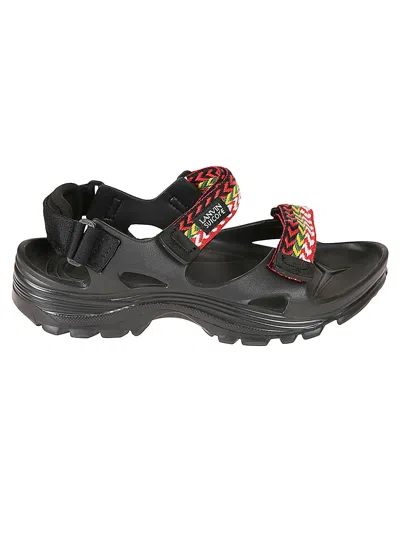 Lanvin Wake Curb Sandals In Black