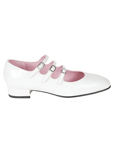Carel 20mm Ariana Patent Leather Pumps In White