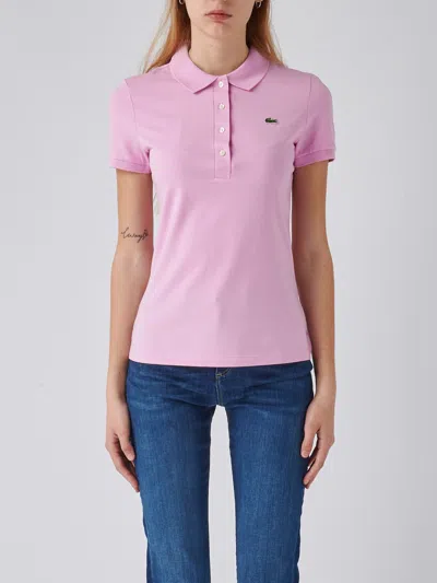 Lacoste Cotton T-shirt In Rosa