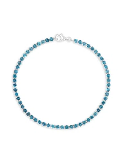 Effy Women's 14k White Gold & Blue Topaz Bracelet