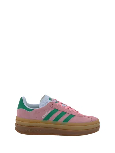 Adidas Originals Gazelle Bold Suede Sneakers In Trupnk/green/ftwwht