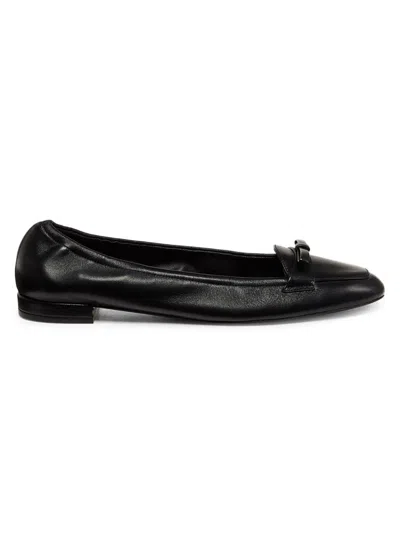 Stuart Weitzman Women's Tully Lacquered Leather Loafers In Black