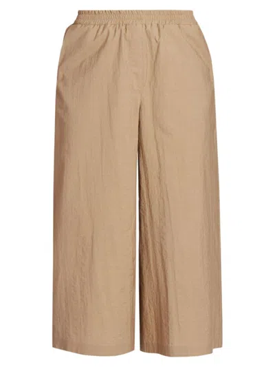 Loewe + Paula's Ibiza Cropped Cotton-blend Wide-leg Pants In Havana