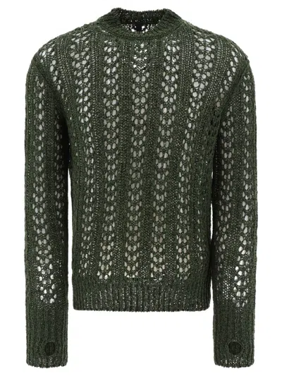 Jean-luc A.lavelle "redos Knitted" Sweater In Green