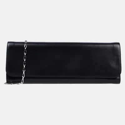 Pre-owned Balenciaga Black Leather Oversize Clutch