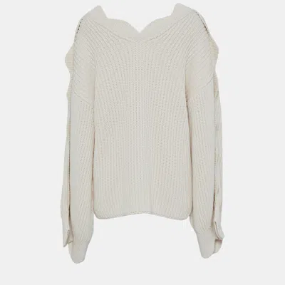 Pre-owned Stella Mccartney Cotton Sweaters 44 In White
