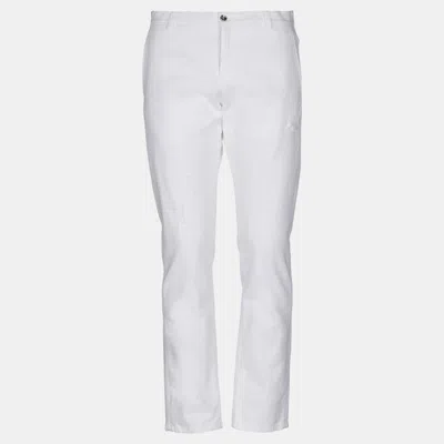 Pre-owned Gucci Cotton Jeans 48 In White