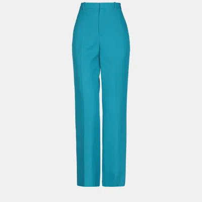 Pre-owned Balenciaga Polyester Pants 36 In Blue