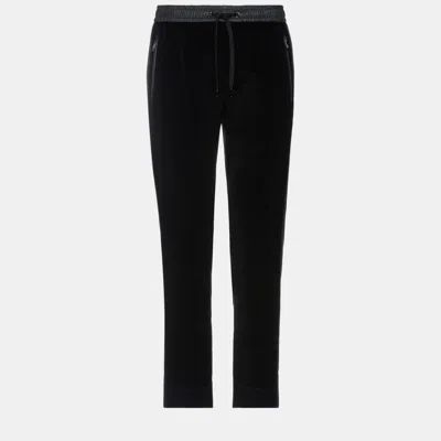 Pre-owned Dolce & Gabbana Cotton Pants 48 In Black