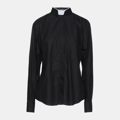 Pre-owned Dolce & Gabbana Cotton Shirt 48 In Black