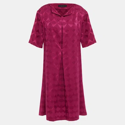 Pre-owned Etro Silk Knee Length Dress 38 In Pink