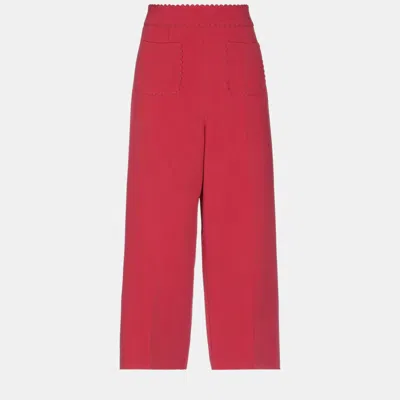Pre-owned Red Valentino Acetate Pants 48 In Red