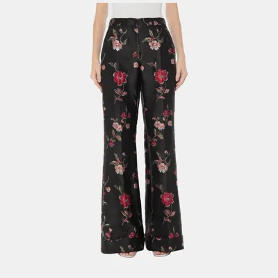 Pre-owned Dolce & Gabbana Polyester Pants 44 In Black