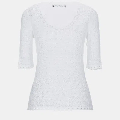 Pre-owned Dolce & Gabbana Viscose Sweaters 50 In White