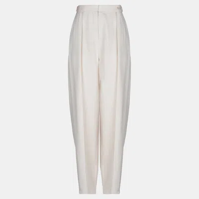 Pre-owned Stella Mccartney Viscose Trousers 42 In White