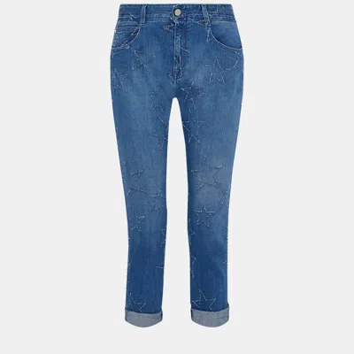 Pre-owned Stella Mccartney Cotton Skinny Leg Jeans 29 In Blue