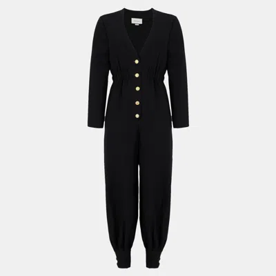 Pre-owned Gucci Wool Jumpsuit 40 In Black