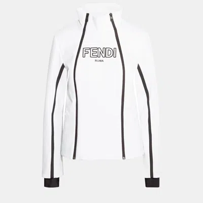 Pre-owned Fendi Polyester Skiwear 38 In White