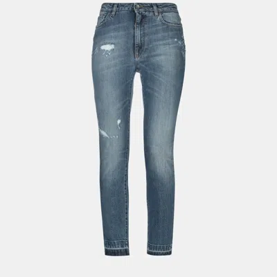 Pre-owned Dolce & Gabbana Cotton Jeans 46 In Blue