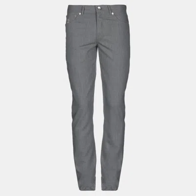 Pre-owned Brunello Cucinelli Virgin Wool Trousers 52 In Grey