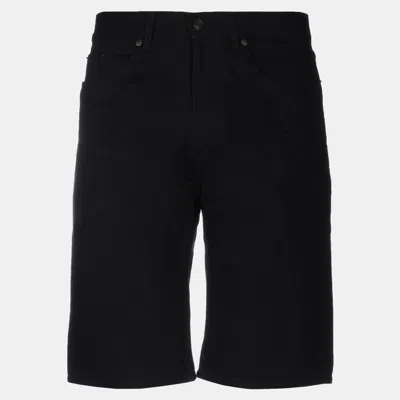 Pre-owned Saint Laurent Black Denim Shorts Xs Waist 29"