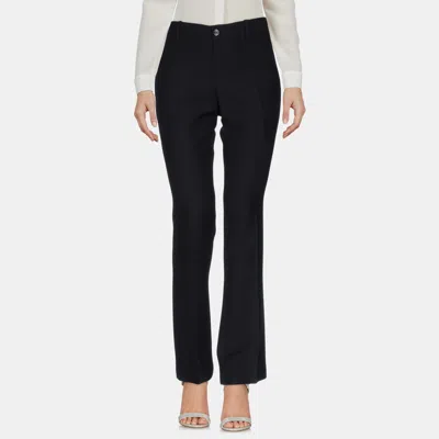 Pre-owned Gucci Wool Trousers 40 In Black